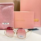 Miu Miu Oversized Geometric Sunglasses — Couture Glam Collection