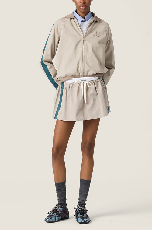 Miu Miu Sport Chic Pleated Mini Skirt