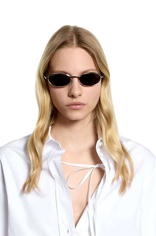 Bottega Veneta Sculptural Curve Temple Sunglasses – Multiple Colors