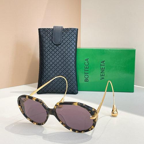 Bottega Veneta Sculptural Curve Temple Sunglasses – Multiple Colors