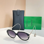 Bottega Veneta Sculptural Curve Temple Sunglasses – Multiple Colors