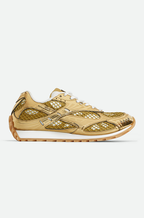 Bottega Veneta Orbit Sneakers – Gold/White