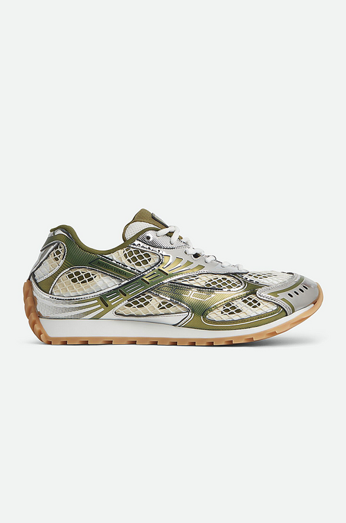 Bottega Veneta Orbit Sneakers – Silver/White/Optic