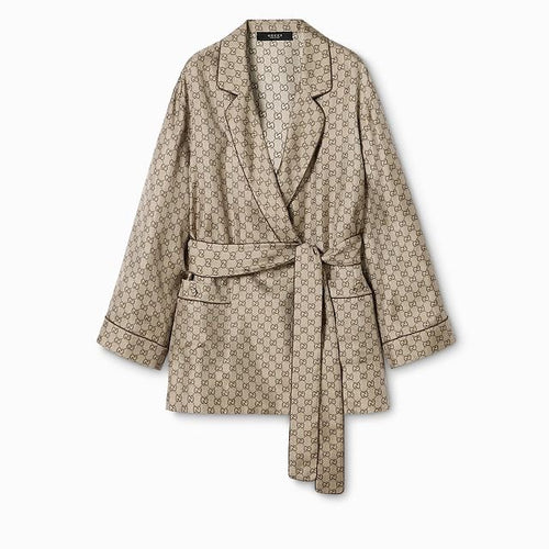 Gucci Monogram Silk Pajama Set