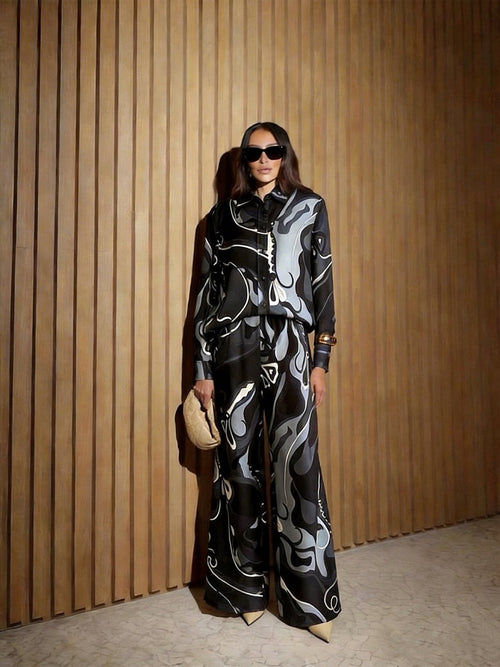 Pucci Nero Marmo Silk Set