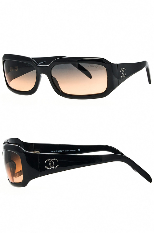 Chanel Cristal CC Oversized Frame Sunglasses