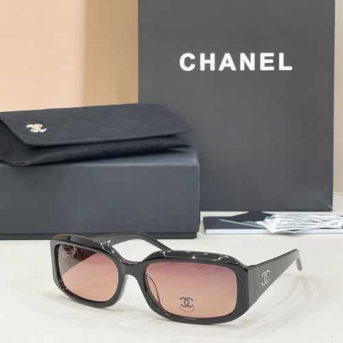 Chanel Cristal CC Oversized Frame Sunglasses