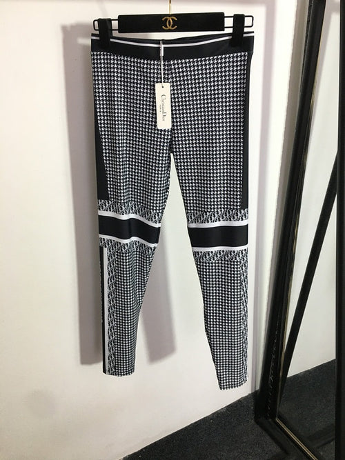 Dior Plaid Printed Legging Set with Tank Top