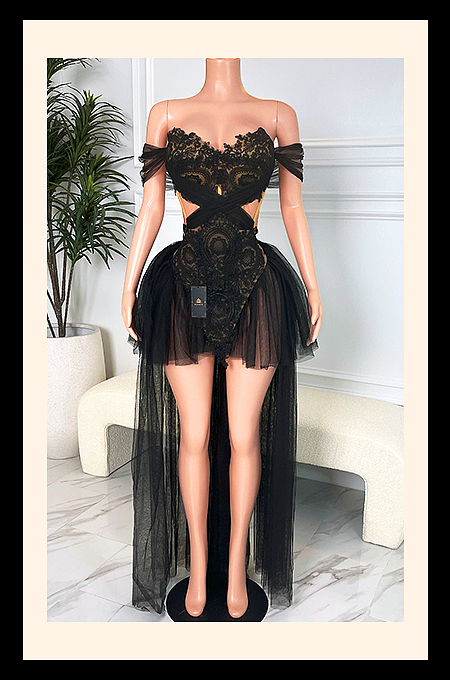 Enchanté Tulle & Lace Corset Gown Set