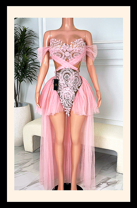Enchanté Tulle & Lace Corset Gown Set