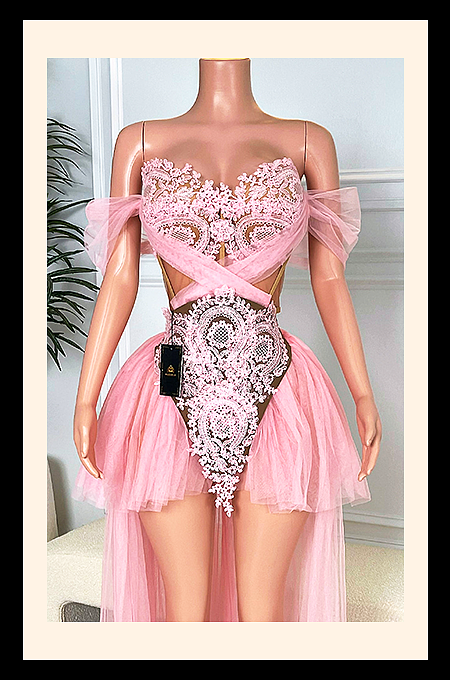 Enchanté Tulle & Lace Corset Gown Set