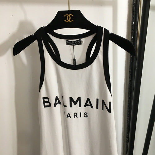 Balmain Tank Dress in Two Tone