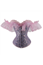 Baroque Ruffle Off-Shoulder Brocade Corset