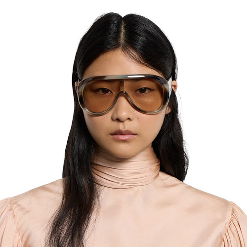 Gucci Obsidian Visor Oversized Sunglasses