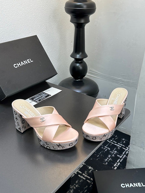 CC Calfskin Platform Sandal