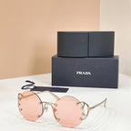 Prada Aurelia Stud Rimless Sunglasses