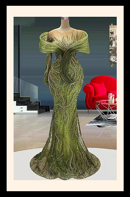 Enchanted Verde Couture Gown