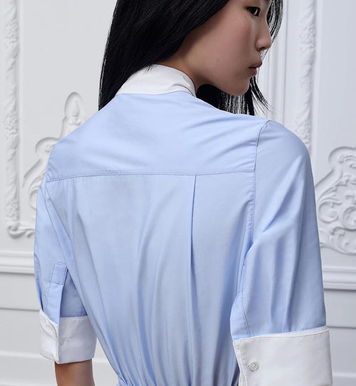 Dior — “Bleu Discipline” Structured Midi Dress