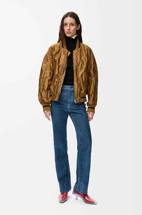 Loewe Anagram Sculpt Knit Turtleneck Top — Noir