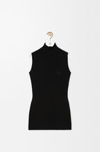 Loewe Anagram Sculpt Knit Turtleneck Top — Noir