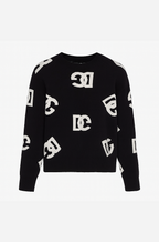 Dolce & Gabbana Oversized Monogram Knit Sweater