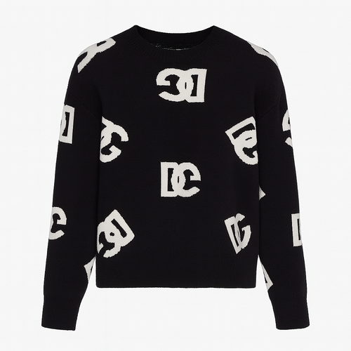 Dolce & Gabbana Oversized Monogram Knit Sweater