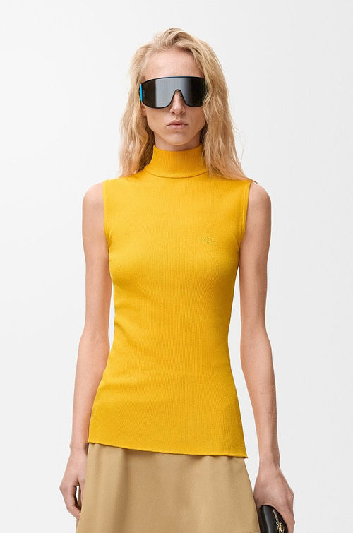 Loewe Anagram Sculpt Knit Turtleneck Top — Soleil