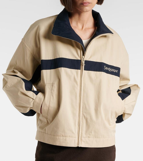 Saint Laurent Riviera Stripe Windbreaker Jacket