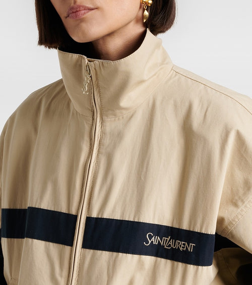 Saint Laurent Riviera Stripe Windbreaker Jacket