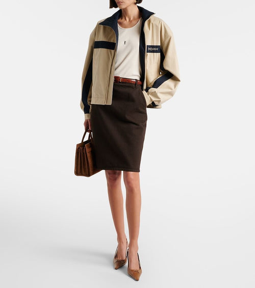 Saint Laurent Riviera Stripe Windbreaker Jacket