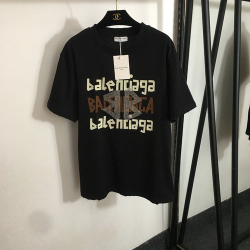 BB rhinestone Beaded Over-size T-shirt
