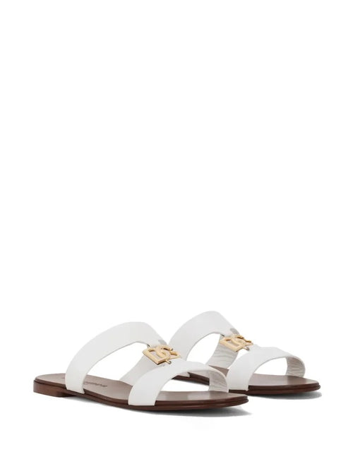 Dolce & Gabbana Bianca Logo Slide Sandal