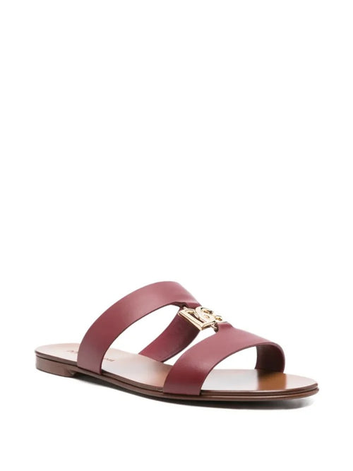 Dolce & Gabbana “Rosso Bianca” Logo Slide Sandal
