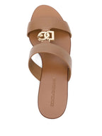 Dolce & Gabbana “Caramel Bianca” Logo Slide Sandal