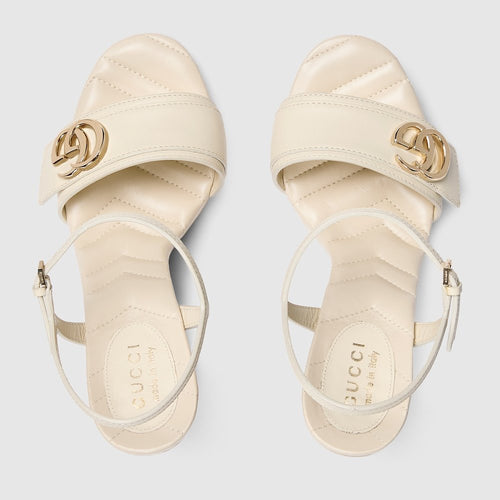 Gucci “Ivory Échelon” Platform Sandal