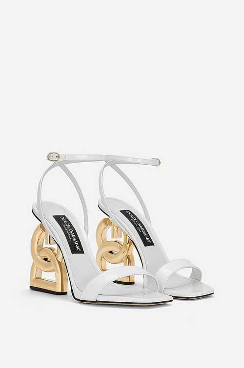 Dolce & Gabbana “Bianca Icon Heel” Sculptural Sandal