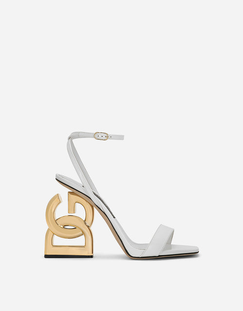 Dolce & Gabbana “Bianca Icon Heel” Sculptural Sandal