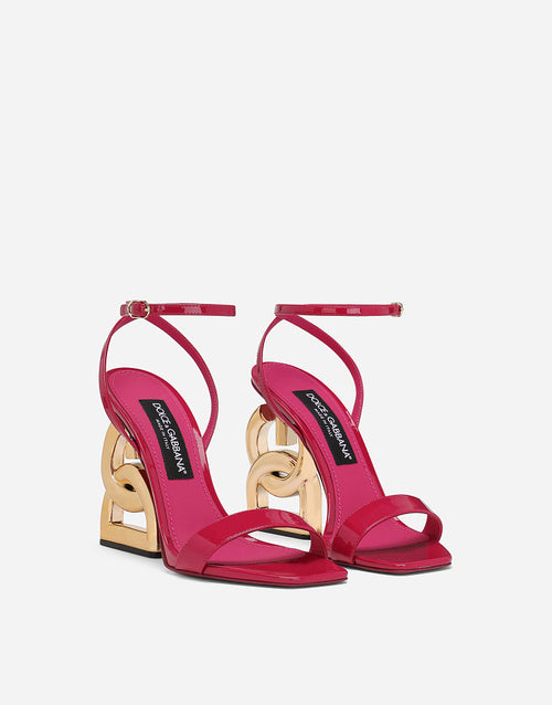 Dolce & Gabbana “Imperial Rosso DG” Sculptural Heel Sandal