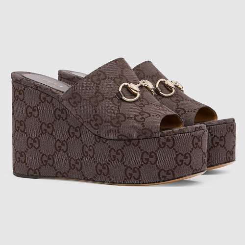 Gucci “Noir Monogram Ascend” Platform Mule