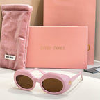 Miu Miu Oval Acetate Sunglasses