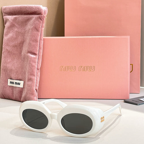 Miu Miu Oval Acetate Sunglasses