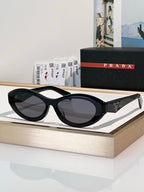 PRADA Oval Acetate Statement Sunglasses