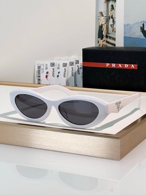 PRADA Oval Acetate Statement Sunglasses