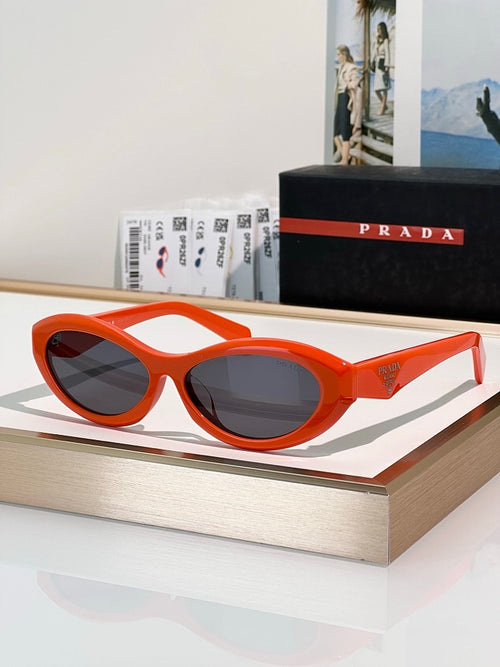 PRADA Oval Acetate Statement Sunglasses