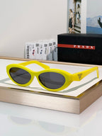 PRADA Oval Acetate Statement Sunglasses