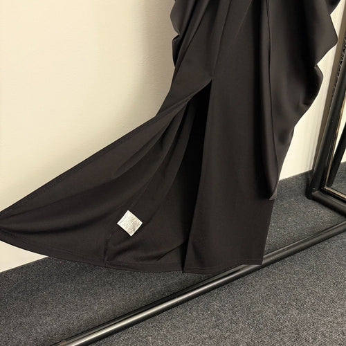 Christian Dior “L’Obscur Drapé” Sculpted Evening Dress with Gold Medallion Detail