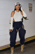 'Art of Artemis'  Cut out Jeans