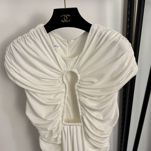 Schiaparelli Éclipse Découpée Ruched Column Gown