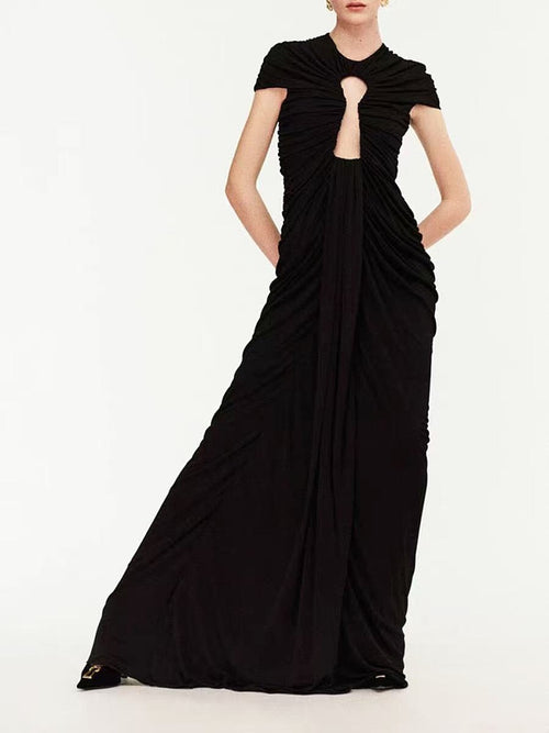 Schiaparelli Éclipse Découpée Ruched Column Gown