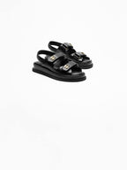 Chanel Interlock Signature Leather Sandals